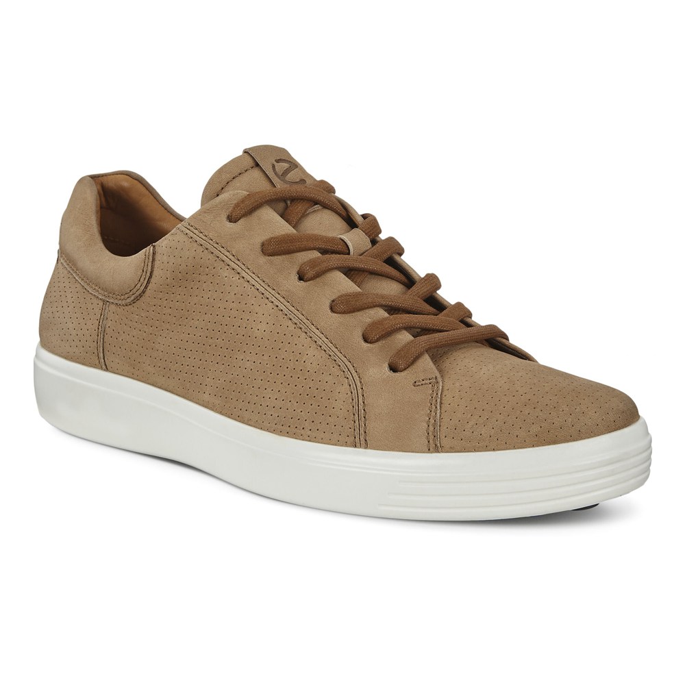 Tenis Hombre - ECCO Soft 7 Lace-Up - Marrom - ARW014873